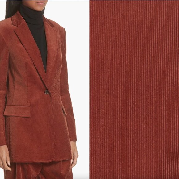 A. L. C. Vernay Corduroy Blazer In Deep Rust Size US 10 Rare Find - Picture 5 of 13